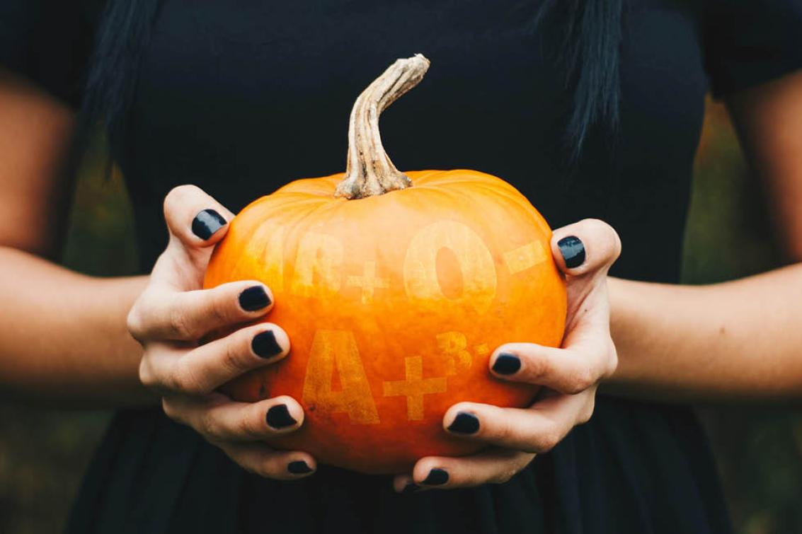 photographie de mains de femme tenant une citrouille