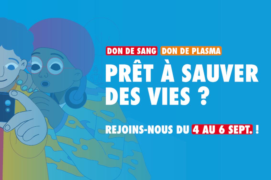 Visuel "Prêt à sauver des vies" - Evénement rentrée, du 4 au 6 septembre à Rennes