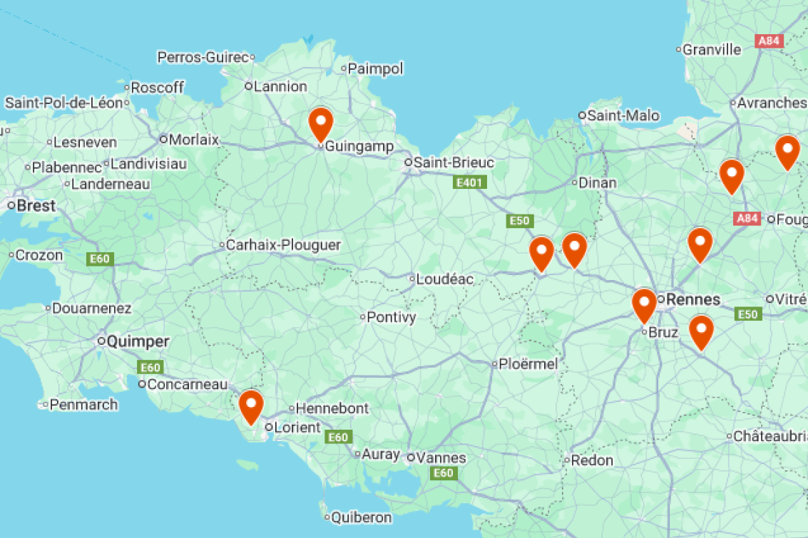 carte interactive de covoiturage