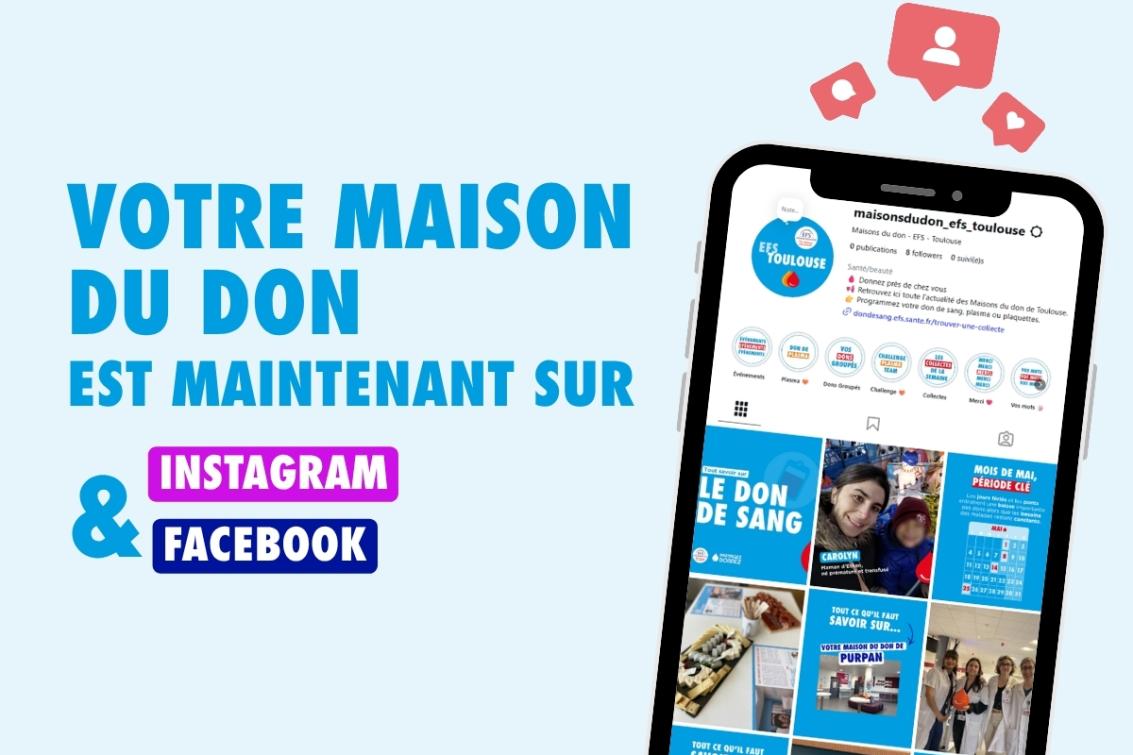 Maisons du don Toulouse Instagram Facebook