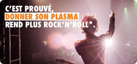 affiche de campagne plasma en partenariat avec Rock'N'Roll