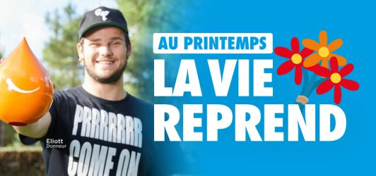 Au printemps, la vie reprend et le don de sang aussi