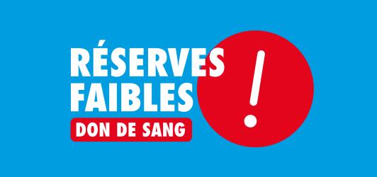 Les réserves en don de sang sont faibles