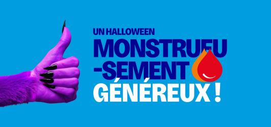 Main de monstre faisant un pouce en l'air - Un Halloween monstrueusement généreux